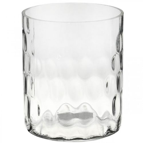 Floristik24 Lanterneglas, blomstervase, glasvase rund Ø11,5cm H13,5cm