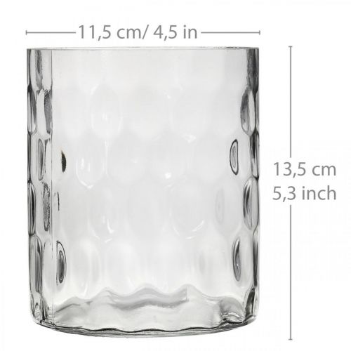 Artikel Lanterneglas, blomstervase, glasvase rund Ø11,5cm H13,5cm