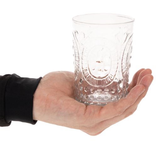 Glasorkanlanterne, lysestage, fyrfadsstage, glas Ø7,5 cm H10 cm | Floristik24.dk