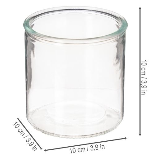 Glascylindervase, transparent, alsidig, 10 cm, 3 stk. | Floristik24.dk