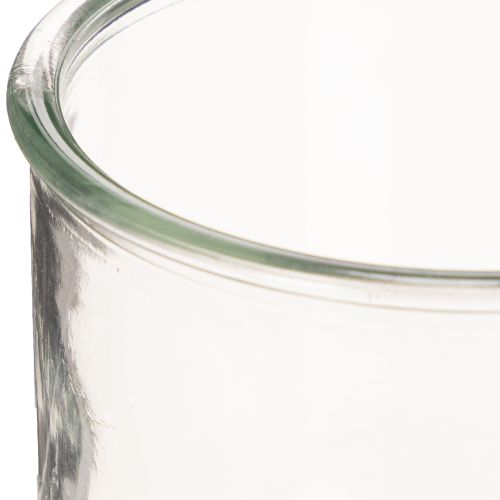 Glasfyrfadsstage, rund, klart glas, alsidig, 12 cm, 2 stk. | Floristik24.dk