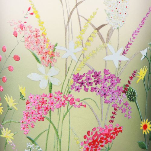 Floristik24 Lanterneglas med farverige blomster sommer H12,5cm 3 stk