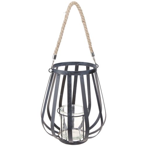 Artikel Lanterne metal lanterne med glas antracit Ø23cm H27cm