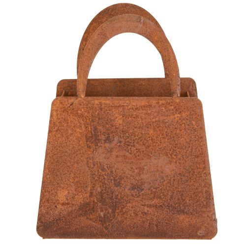 Artikel Lanterne metalpose rust med glasindsats H15cm 2 stk.