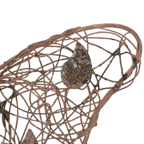 Metallanterne, vægdekoration, sommerfugl, rustfinish, 36,5 cm | Floristik24.dk