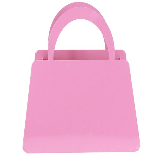 Artikel Lanterne metal med glasindsatspose lyserød H18cm 2 stk.
