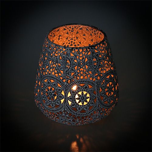Floristik24 Lanterne hvid Ø12cm H13cm 1p