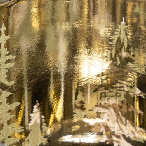 Glasfyrfadsstage med vintergrangren, 8 cm, 2 stk. | Floristik24.dk