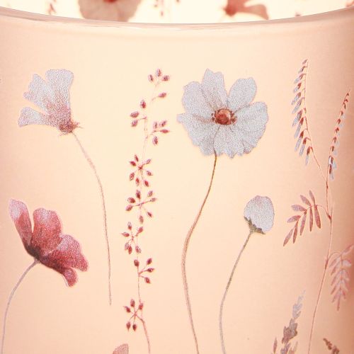 Artikel Dekorativ glaslanterne med blomstermotiv til stilfulde boligtilbehør, 12,5 cm, 2 stk.