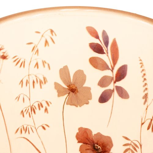 Artikel Glasfyrfadsstage med blomstermotiv til hyggelige stunder i hjemmet, 18 cm