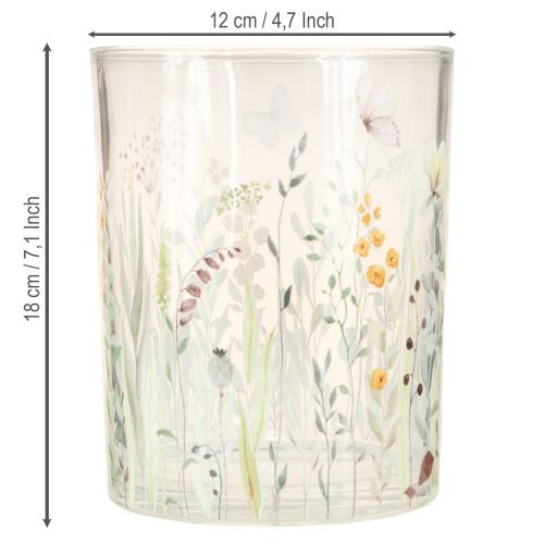 Artikel Dekorativ glaslanterne med sommerfuglemotiv til stilfulde boligtilbehør, 18 cm, 2 stk.