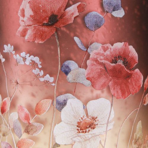 Artikel Dekorativ glaslanterne med blomsterdesign til elegante boligtilbehør, 12,5 cm, 2 stk.