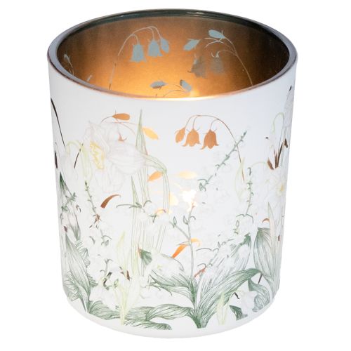 Artikel Dekorativ glaslanterne med bladdesign til stilfulde boligtilbehør, 8 cm, 4 stk.