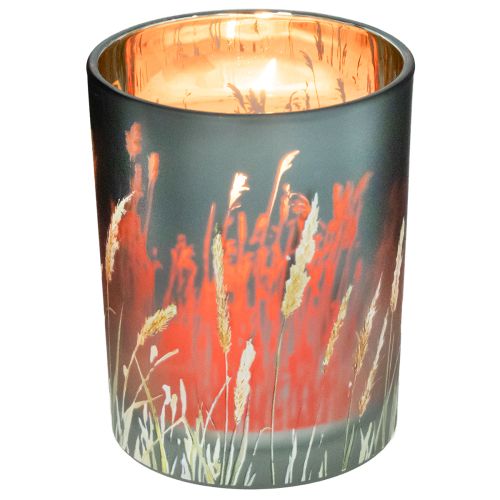 Artikel Elegant dekorativ lanterne med græsmotiv til hyggelige boligtilbehør, 12,5 cm, 2 stk.