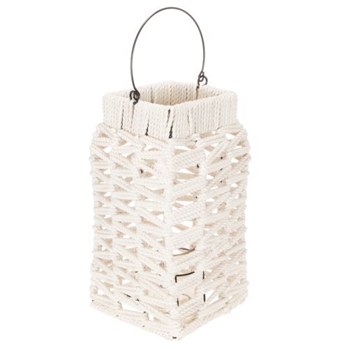 Hængende lanterne, sommerdekoration, makrame H35,5 cm B19 cm købe | Floristik24.dk