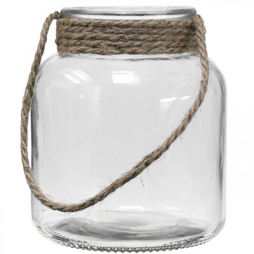 Floristik24 Lanterneglas, fyrfadsstage til ophæng H16,5cm Ø14,5cm