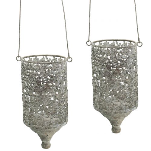 Floristik24 Hængetråd lys antik metal Ø10cm H21cm 2stk