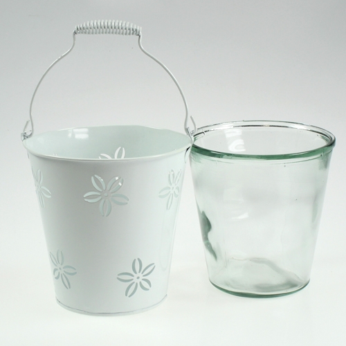 Floristik24 Lanternespand hvid Ø17cm H17cm
