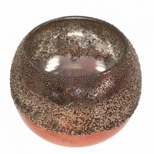 Artikel Lanterne glas kobber Ø8,5cm H6,5cm 4stk