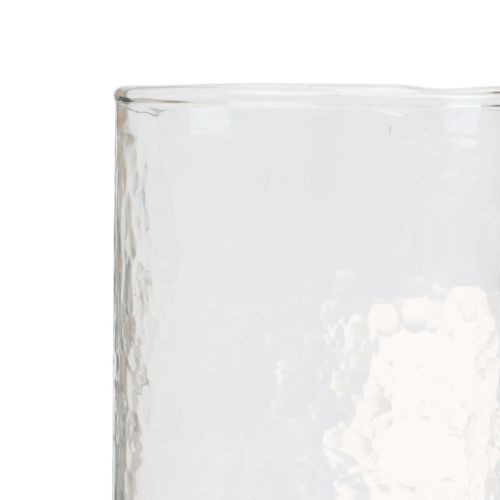 Floristik24 Glaslanterne med fod, rund fyrfadsstage i glas Ø8cm H20cm