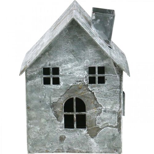 Floristik24 Lanternehusmetal, shabby chic, juledekoration, hvidvasket, antik look H14,5cm