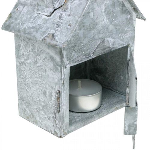 Artikel Lanternehusmetal, shabby chic, juledekoration, hvidvasket, antik look H14,5cm