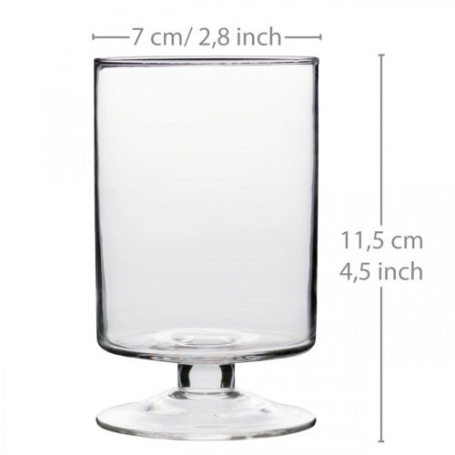 Floristik24 Lanterne Hurricane glas Ø7cm H11,5cm 6stk
