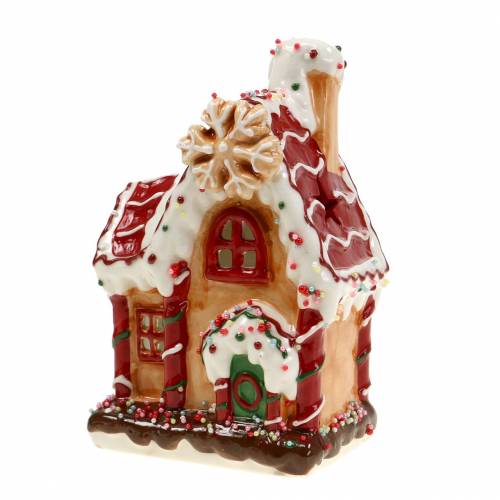 Lanterne Knusperhaus Bisquit, hvid H16cm