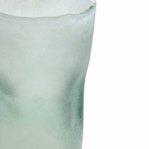 Floristik24 Glas lanterne grøn frostet Ø10cm H15cm
