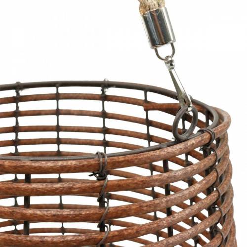 Artikel Stearinlys i kurv, lanterne med hank, stearinlys dekoration, kurv lanterne Ø24cm H34cm