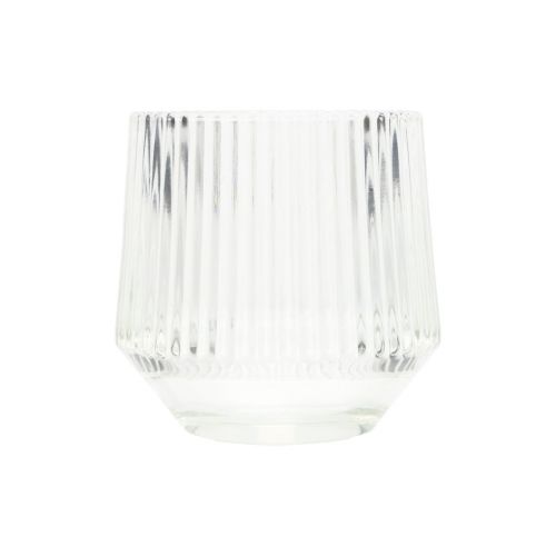 Fyrfadsstage glaslanterner klar H7,5cm Ø8cm 6 stk