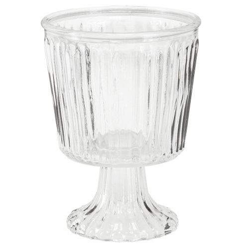 Artikel Lanterne glas kop riflet glas dekoration Ø11,5cm H15cm
