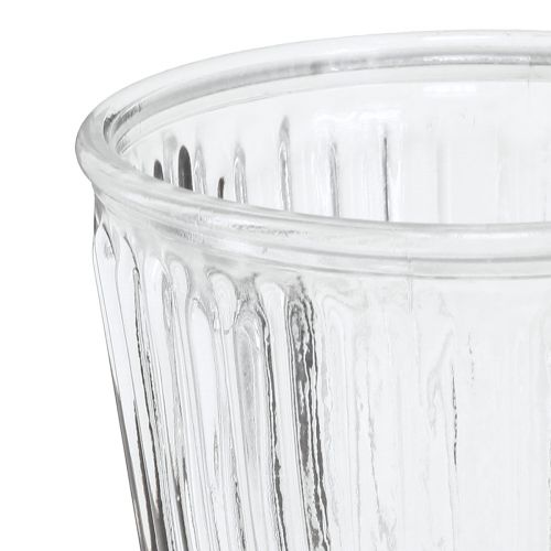 Artikel Lanterne glas kop riflet glas dekoration Ø11,5cm H15cm