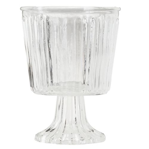 Artikel Lanterne glas kop riflet glas dekoration Ø11,5cm H15cm