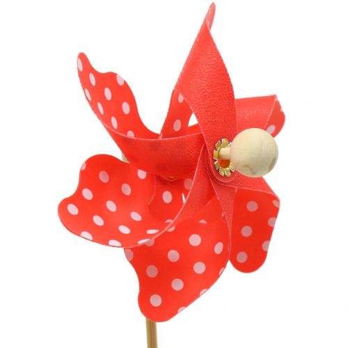 Floristik24 Vindmølle mini assorterede farver med prikker Ø8cm 12stk