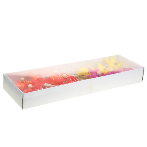 Floristik24 Vindmølle mini assorterede farver med prikker Ø8cm 12stk