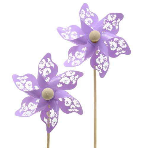 Floristik24 Vindmølle Mini Purple Ø9cm 12stk