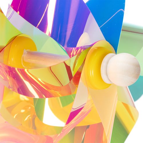 Floristik24 Vindmøllebalkon, farverig blikfang, sommerhavedekoration, 75 cm