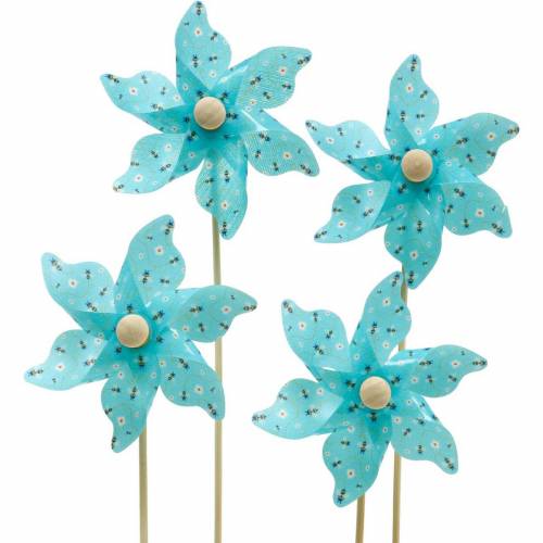 Vindmølle pinwheelbier turkis Ø8,5cm sommerdekoration have 12stk