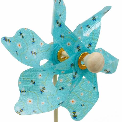 Floristik24 Vindmølle pinwheelbier turkis Ø8,5cm sommerdekoration have 12stk