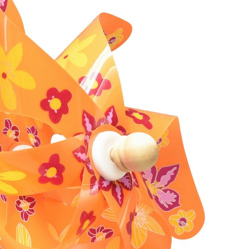 Floristik24 Vindmølle på pindhjul orange gul pink Ø30,5cm 74cm