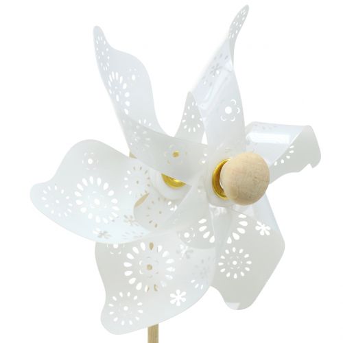 Floristik24 Vindmølle Mini Hvid Ø9cm 12stk
