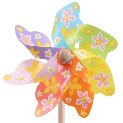 Floristik24 Pinwheel farverig Ø16cm vindklokke vindmølle havedekoration