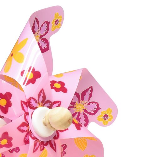 Floristik24 Pinwheel on a pind vindmølle dekoration pink gul Ø30,5cm 74cm