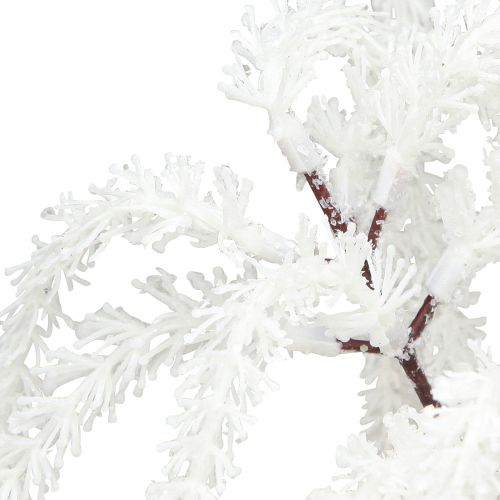 Floristik24 Pyntegren grædepil vinterdekoration hvid glitter 82cm 2stk