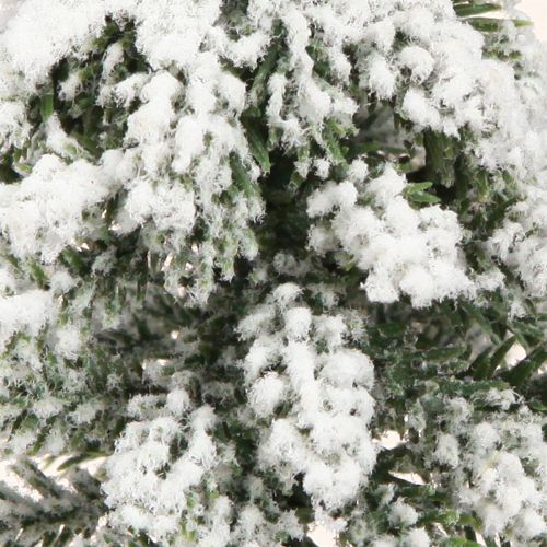 Floristik24 Vinterpynt juletræ i grøn hvid Ø7cm H14cm 4stk