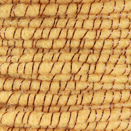 Artikel Uldtråd med trådfiltsnor glimmergul bronze Ø5mm 33m