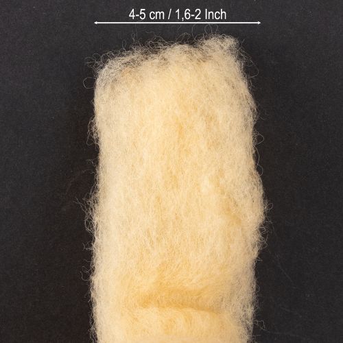 Artikel Uldbånd, creme orange, 10m uld til kranse og arrangementer