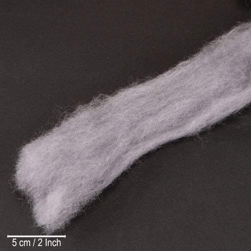 Artikel Dekorativ uld, lys lilla, 2m filtet uld til hobby og blomsterdekorationer