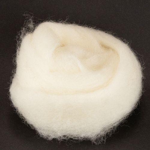 Hvidt uldbånd, 2 m, dekorativ uld til kreative og indpakningsartikler